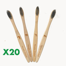 Charger l&#39;image dans la galerie, Brosses à dents Jungle en bambou naturel poils souples